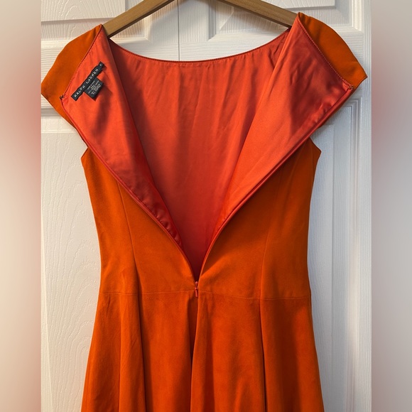 RALPH LAUREN BLACK LABEL SUEDE CAP SLEEVE DRESS - Picture 5 of 9